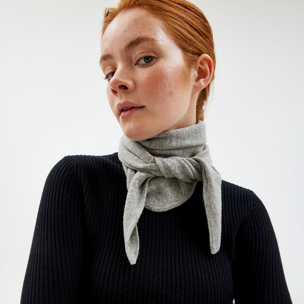 Ullskjerf, Grey Melange, hi-res